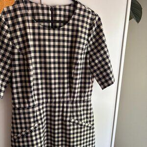J. Crew Gingham Wool Blend Dress - Size 6